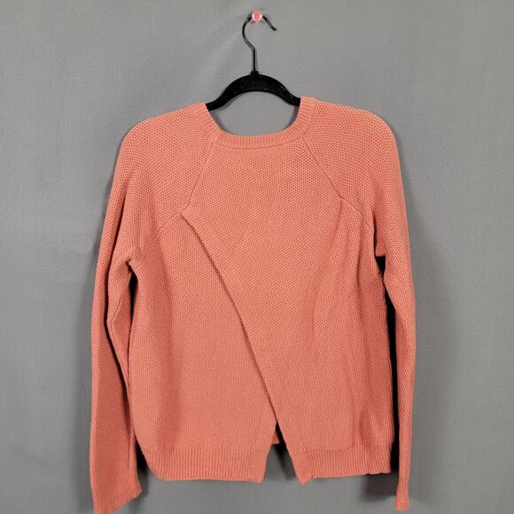Madewell Textured Knit Cotton Blend Crewneck Pullover Sweater Dusty Pink - Picture 2 of 10